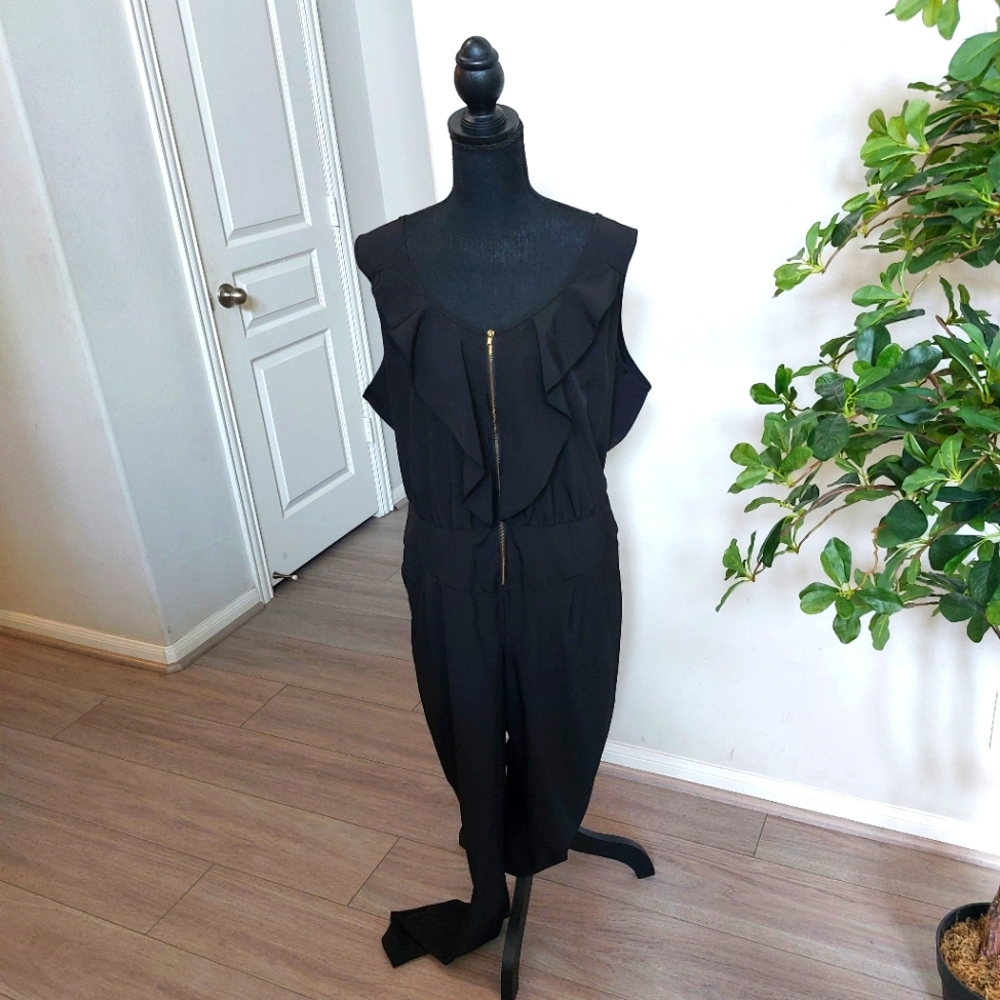 TOXIK Women's Black Sleeveless Plus Size Jumpsuit Size 2X NWNT